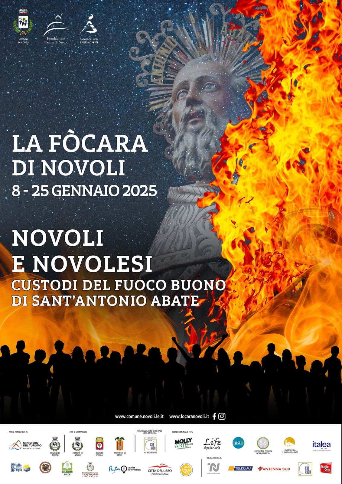 Organizzazione gen. La Fòcara di Novoli ed.2025 " Novoli e Novolesi - Custodi del Fuoco buono di Sant'Antonio Abate"